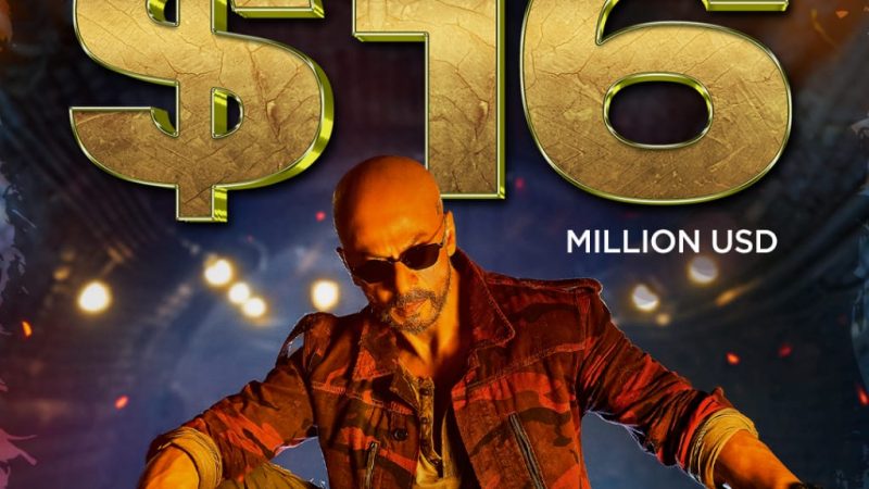 $16 மில்லியன் வசூலைக் கடந்த முதல் படம் என்ற பெருமையைப் பெற்ற ’ஜவான்.!