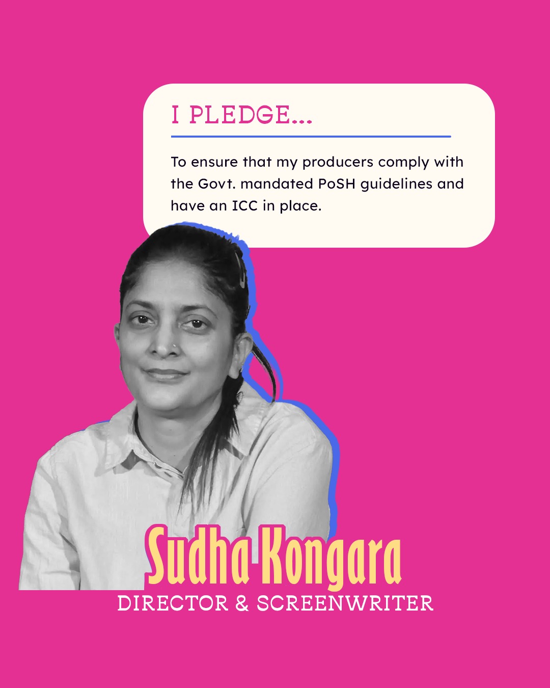பொழுதுபோக்கு துறையில் பெண்களுக்கு முக்கியத்துவம் உறுதி மொழி அளித்தர் சுதா கொங்கரா..!