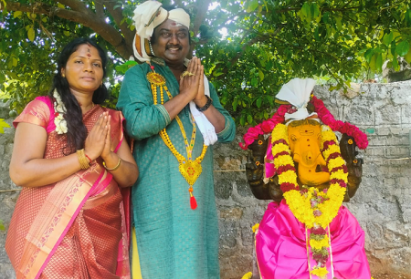 நடிகர் ‘பருத்திவீரன்’ சரவணன் கட்டியுள்ள விநாயகர் கோயில் !