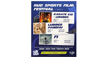 சென்னையில் நடைபெறும் RUC ஸ்போர்ட்ஸ் ஃபிலிம் ஃபெஸ்டிவல், ரைஸ் அப் சாம்பியன்ஷிப் அறக்கட்டளையை அறிமுகப்படுத்துகிறது!