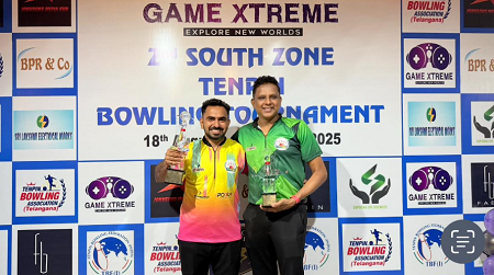 2 வது தென்மண்டல டென்பின் பவுலிங் போட்டி! – மகிபால் சிங் மற்றும் சுமதி சாம்பியன் பட்டம் வென்றனர்