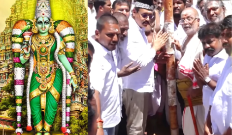 மீனாட்சி கோயில் விழாவில் மதுரை எம்.எல்.ஏ. மதார் பதூருதின் கலந்துகொண்டு நெகிழ்ச்சி!
