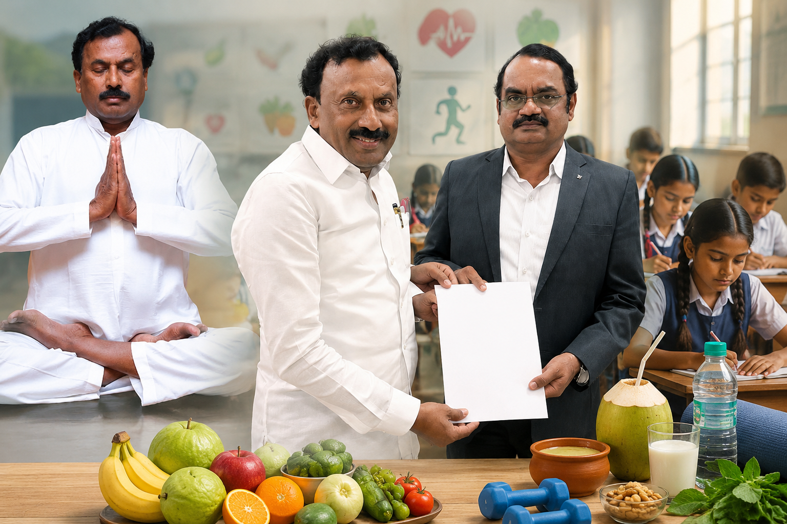 “சாப்பிட, பருக பள்ளியில பாடம்!”: சைதையாரின், ஆரோக்ய ஆலோசனை!