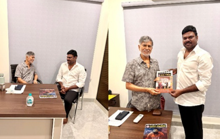 எஸ்.ஏ.சி -தமிழ்க்குமரன் சந்திப்பு: தயாரிப்பாளர் சங்க வளர்ச்சி குறித்து ஆலோசனை!