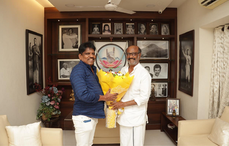 ரஜினியிடம் பிறந்தநாள் வாழ்த்துப் பெற்ற ரெட் ஜெயன்ட் மூவிஸ் இணைத் தயாரிப்பாளர் செண்பகமூர்த்தி!